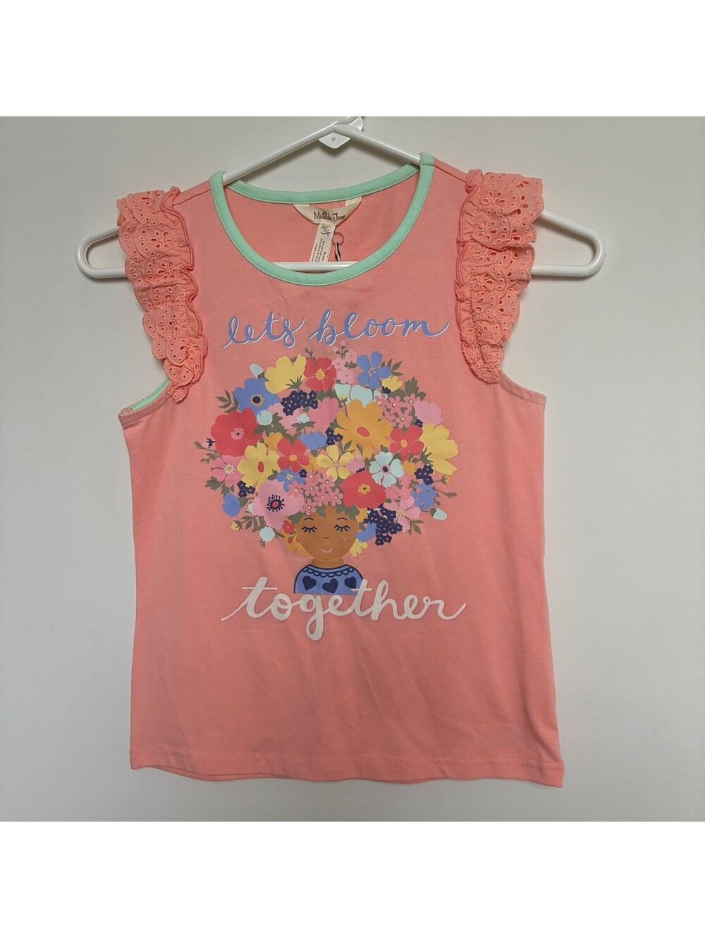 Matilda Jane Pink Floral Tank Top Girls Size 10